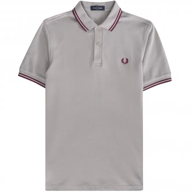 Fred Perry Slim Fit Twin Tipped Polo Limestone - 1