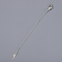 2pcs Cadena De Extensión En Plata 925 Con Cierre De Pato Para Creación De Joyas DIY Colgante Y Pulsera Accesorios De Joyería - details 6