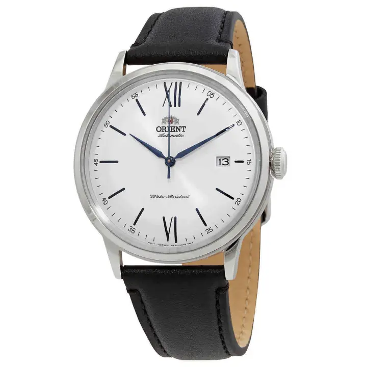 Reloj automático hombre Orient Bambino RA-AC0022S dial plata 40.5mm correa de cuero (admite cuerda manual) - 1