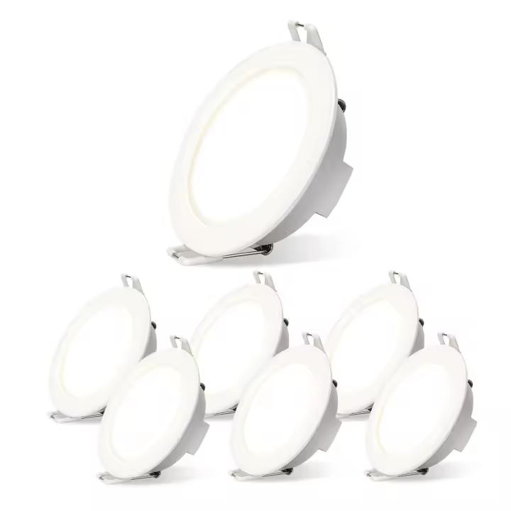 Aigostar Downlight LED Techo Empotrable 4.8W IP65 Impermeable Blanco Frío 6 Pack - 1