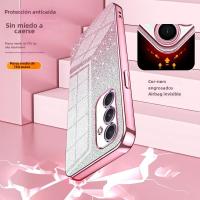 Funda De Platinado Con Brillo Para Samsung Galaxy A57 A17 A07 A56 A36 A26 A16 A15 A25 A35 A55 A54 A13 A53 A23 A33 A52 A72 Resistente Al Choque Cubierta Transparente Con Diseño De Brillo - details 4
