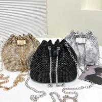 Bolso de cubo ligero y casual de negocios con decoración de rhinestones, diseño con cordón, bolso transparente con perlas falsas, bolso de noche elegante y exquisito de lujo discreto con rhinestones, perfecto para fiestas, cenas, vestidos navideños - details 1