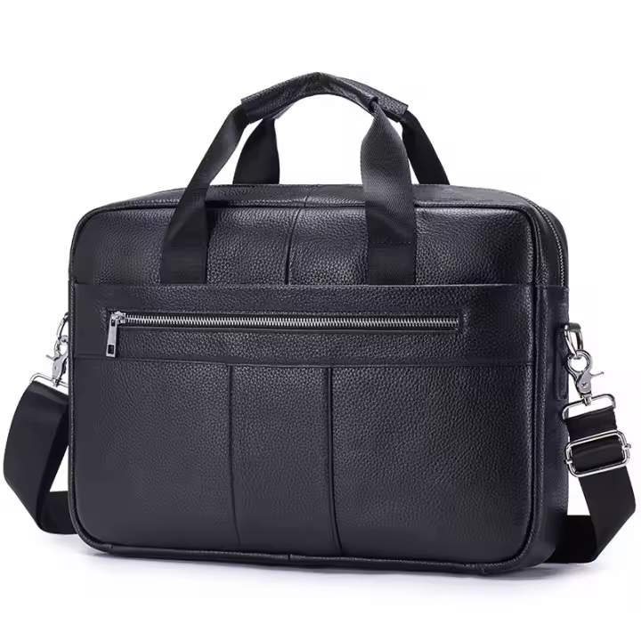 Bolso De Negocios Para Hombre SCHLATUM De Cuero Genuino Gran Capacidad Con Portátil Bolsa De Mano Para Oficina Y Viajes - 1