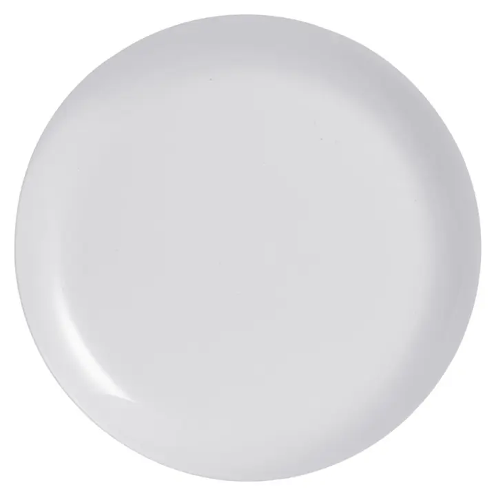 LUMINARC DIWALI GRANIT Plato Llano Opal Gris 27CM Gris Brillo Fabricado en Francia Vidrio templado extra resistente - 1