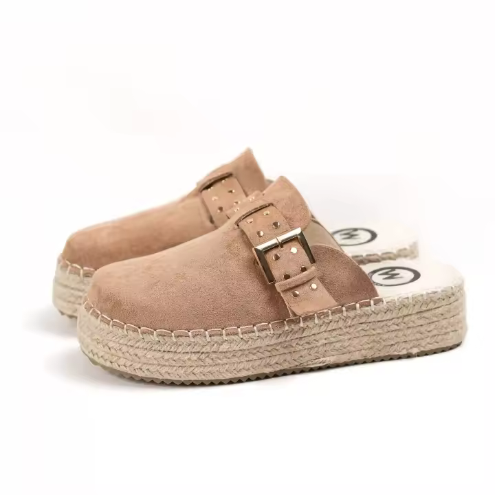 Zuecos tipo alpargata mujer con plataforma y hebilla decorativa cómodos para diario ideal para verano Paloma Wang - 1