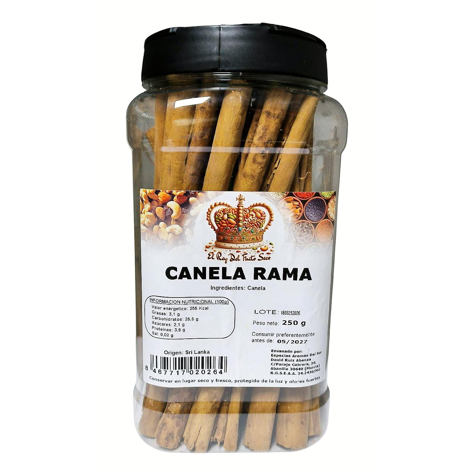 Canela en Rama Ceylán 250 Gr - Canela en Rama 4 Ceros - Variedad de Canela en Rama de Alta Calidad - El Rey del Fruto Seco