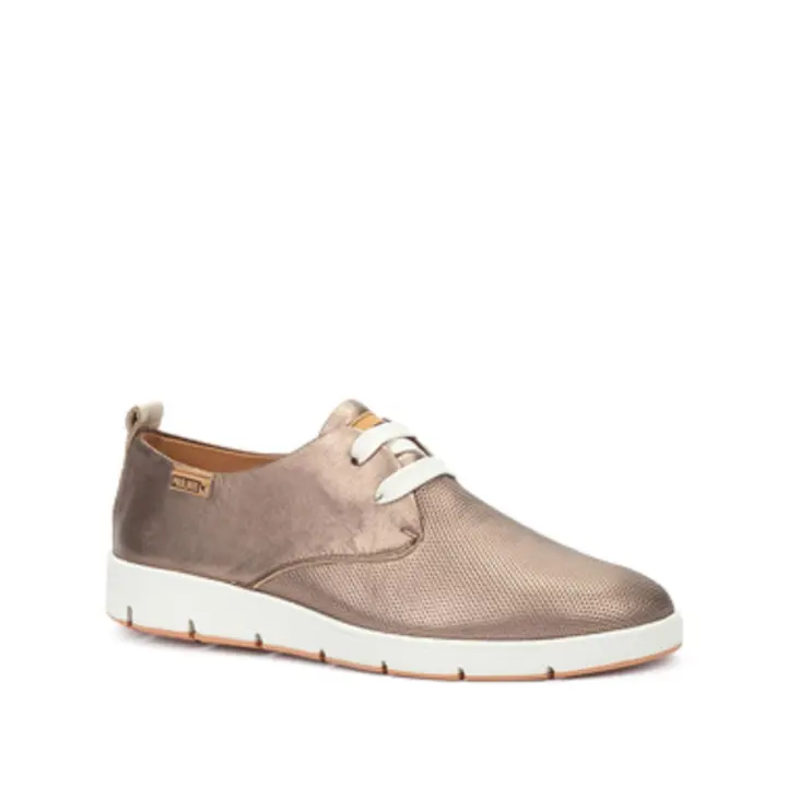 PIKOLINOS MADRID W8A-4877CLC1 zapatos para mujer de piel de primera calidad, color stone, flexibles y ultraligeros. - 1