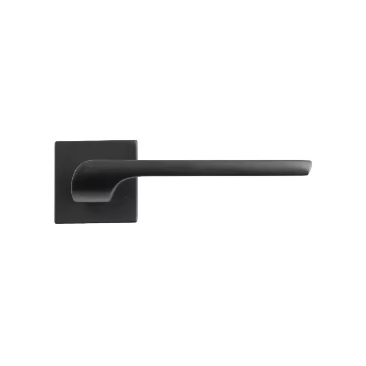 Manilla Cuadrada HANDLOCK con Roseta 50 mm – Negra Mate - 1