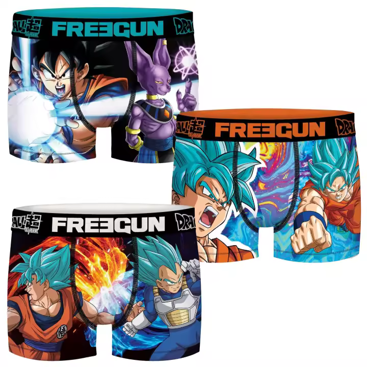 Set de 3 boxers para hombre freegun colección dragon ball modelo pk5352, talla l - 1