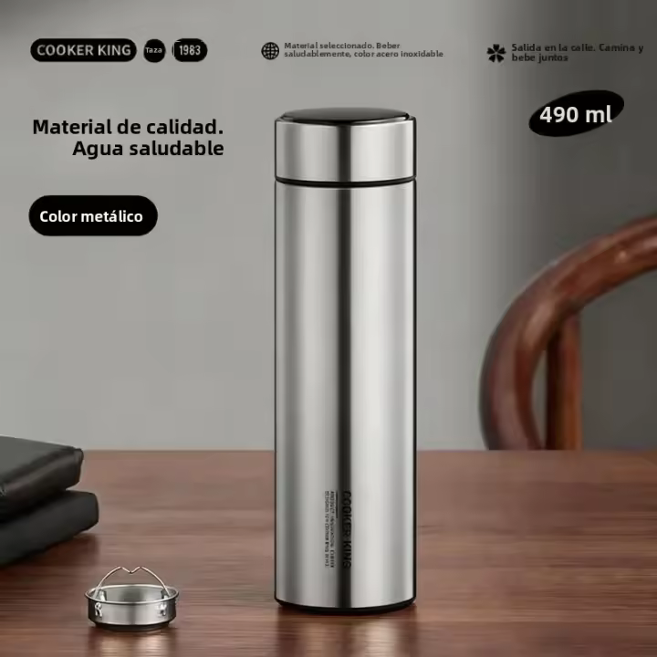 Botella De Agua COOKER KING 490ml Acero Inoxidable Taza De Té Para Negocios Serie Yun Dao Termo Para Oficina Con Aislamiento Térmico De 6-12 Horas - 1