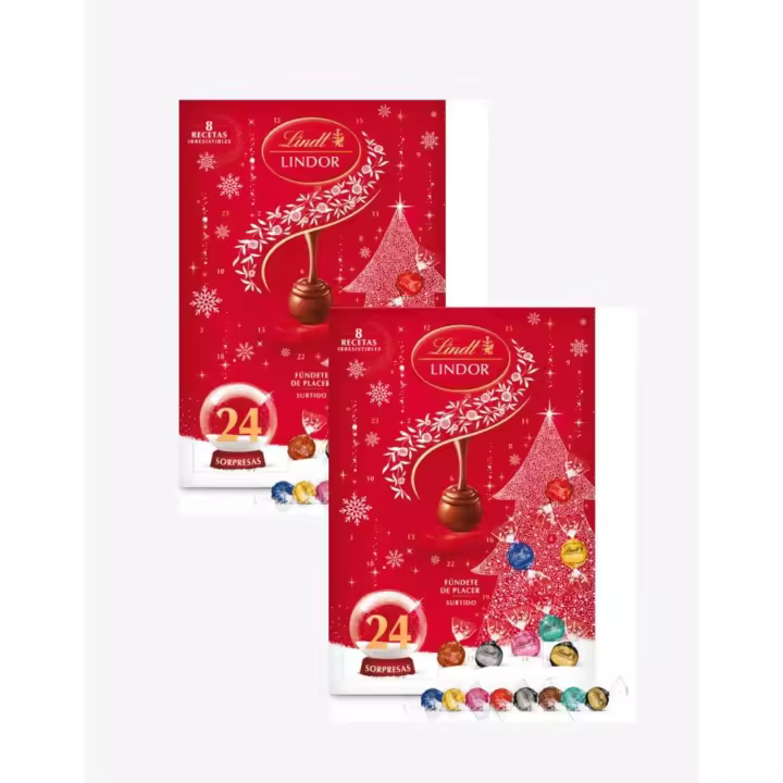 Lindt LINDOR Calendarios de Adviento surtido 624 grs - Pack de 2 - 1