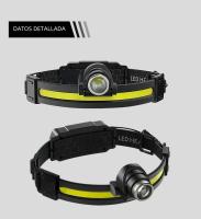 Linterna Frontal LED De Alta Potencia Con Sensor XPE+COB 7 Modos Para Pesca Y Cazalampara De Corbata Recargable Con Batería 18650 - details 2