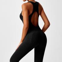 Conjunto De Yoga Para Mujer Moda Color Sólido Cuello Redondo Ajustado Fitness Ropa Deportiva Overoles De Gimnasio Sexy Ropa De Yoga - details 56