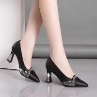 Zapatos De Tacón Alto Para Mujer Elegantes Con Cristales Pointed Toe Zapatos De Fiesta Y Boda Zapatos Planos Con Cierre Slip-On Material De La Suela TPU - details 1