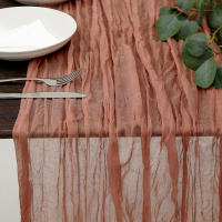 Corredor De Mesa Semi Transparente De Gauze Para Boda Fiesta De Cumpleaños Baile De Primavera Navidad Decoración De Banquete - details 44