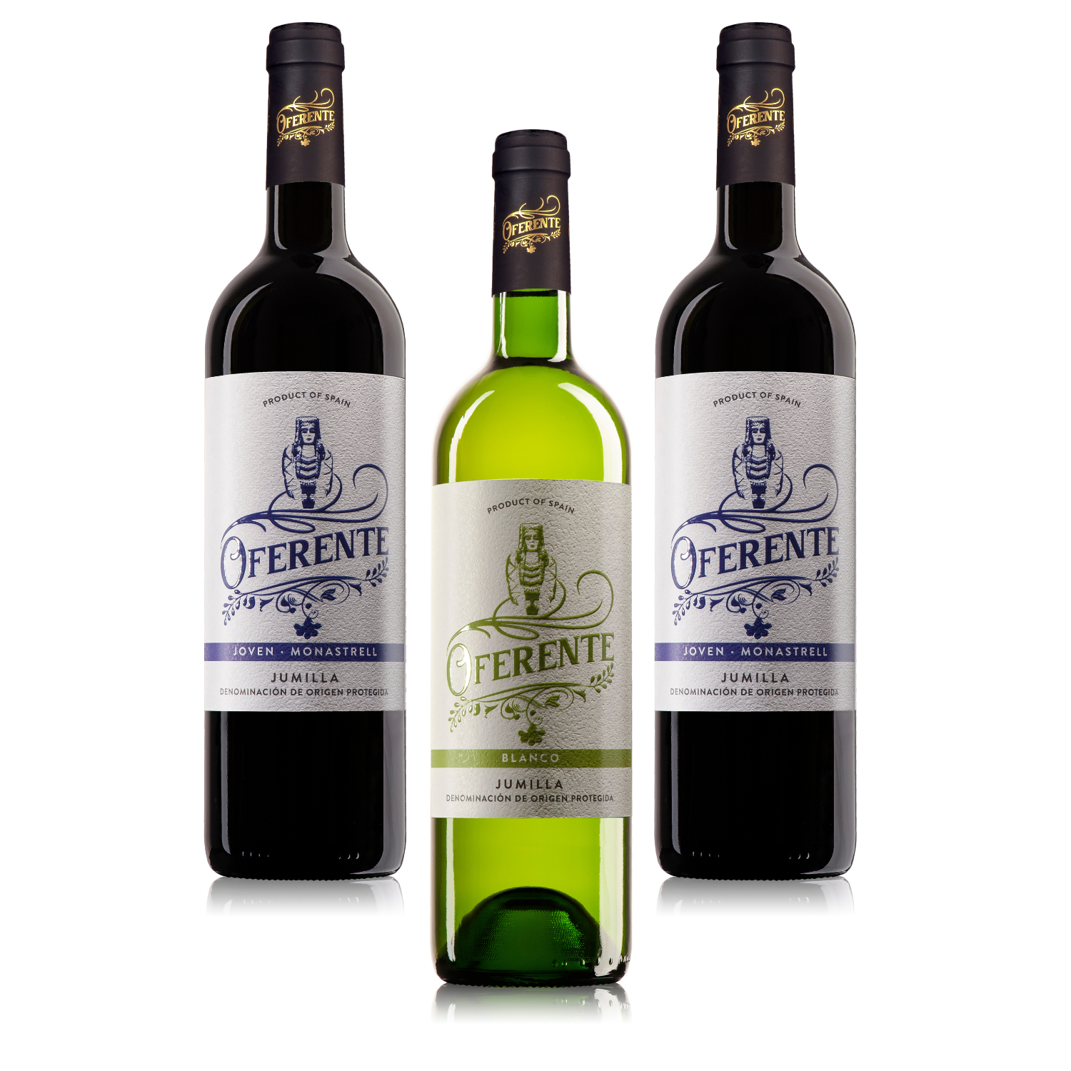 OFERENTE - Vino Tinto Joven y Blanco Bodegas Santiago Apostol - Vino Tinto y Blanco D.O Jumilla - Estuche de Vino Tinto Joven y Blanco - Vino Tinto Premium - Pack de Vinos Joven y Blanco - Vino Tinto de Calidad - 3 Unidades de 750 ml