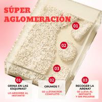 Primerazoo, Arena para Gatos de Tofu Natural, Súper Desodorizante, Baja en Polvo, Aglomerante y Desechable por el Inodoro - details 1