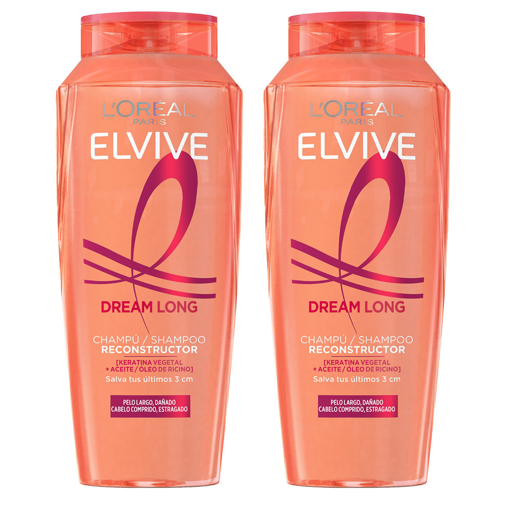 L’ORÉAL PARIS | Rutina Elvive Dream Long Champú, Acondicionador, Mascarilla o Sérum Reconstructor Para Pelo Largo y Dañado