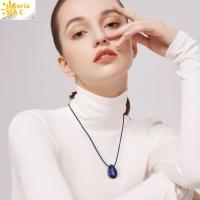 Collar De Piedra Natural Con Colgante De Gota Para Hombres Y Mujeres Collar De Cristal Con Amatista Rosa Y Ojos De Tigre Ajustable Para Todas Las Ocasi\u00f3nsvia CSJA Joyas - details 20