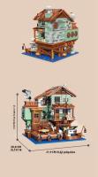 2100PCS Bloques De Construcción Para Niños Estación De Pescadores Bosque De Árboles Clásico Casa Modelo Vistas Costeras Barco Juguetes DIY De Bloques Para Niños Regalos De Vacaciones - details 2