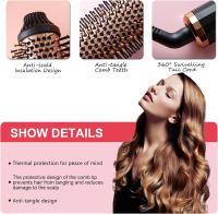 Thermal Brush - Cepillo térmico para el cuidado del cabello (40 mm, iónico, para crear rizos naturales, 4 en 1, con peine antiescaldaduras, 3 niveles de temperatura, para diferentes tipos de cabello) - details 5