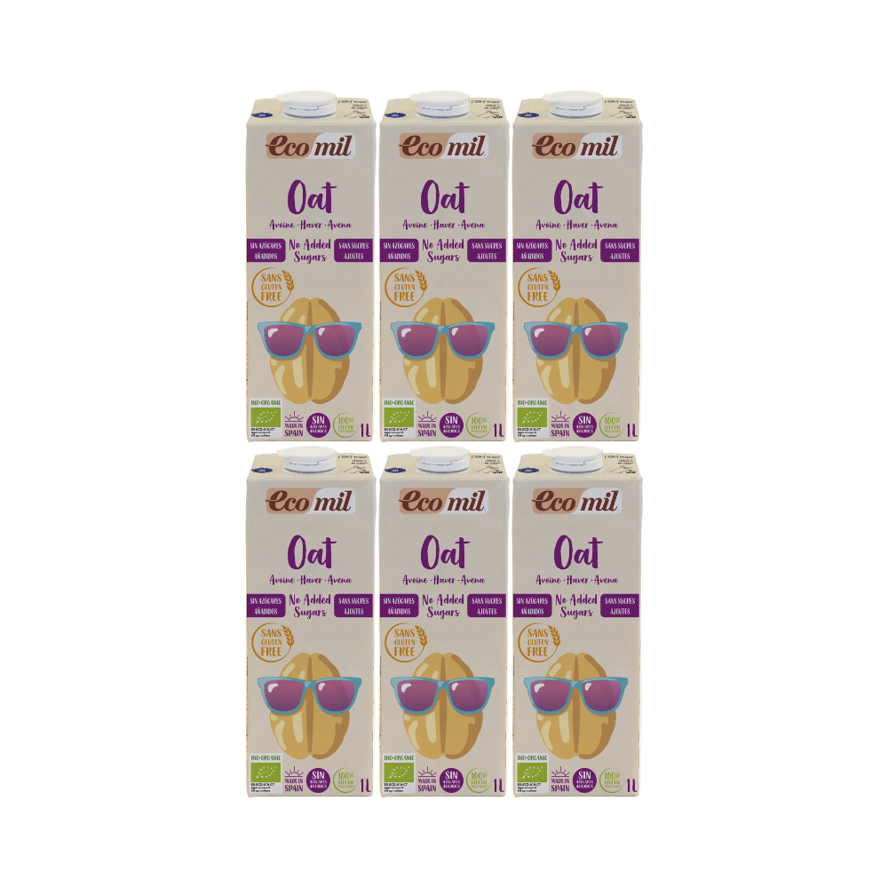 Pack 6x Bebida de Avena Ecológica Sin Gluten 1L Ecomil