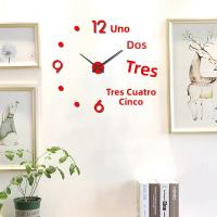 Reloj De Pared 3D Luminoso Sin Marco De Acrílico DIY Pared Decorativo Silencioso De Alta Calidad Premium Para Oficina - details 3