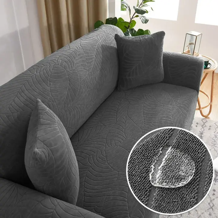 TK Fundas de sofá impermeable para sala de estar, cubierta gruesa de Jacquard para sofá esquinero en forma de L, 1/2/3/4 asientos,Funda de Sofá - 1