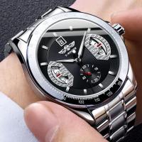 Reloj Mecánico Automático Para Hombre Con Calendario Y Luz Reluciente Resistente Al Agua De Acero Hueco Tendencia De Moda De Negocios Duradero Popular Regalo Ideal Para Lugar De Trabajo Uso Diario Citas - details 2