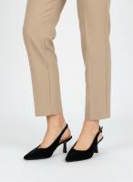 Calzados soraia, Zapatos de Salón Destalonados Minimalistas de Punta Fina para Mujer con Tacón Bajo (Kitten Heel), Correa Trasera Ajustable y Acabado Suave - Elegantes para Oficina y Fiesta - details 13