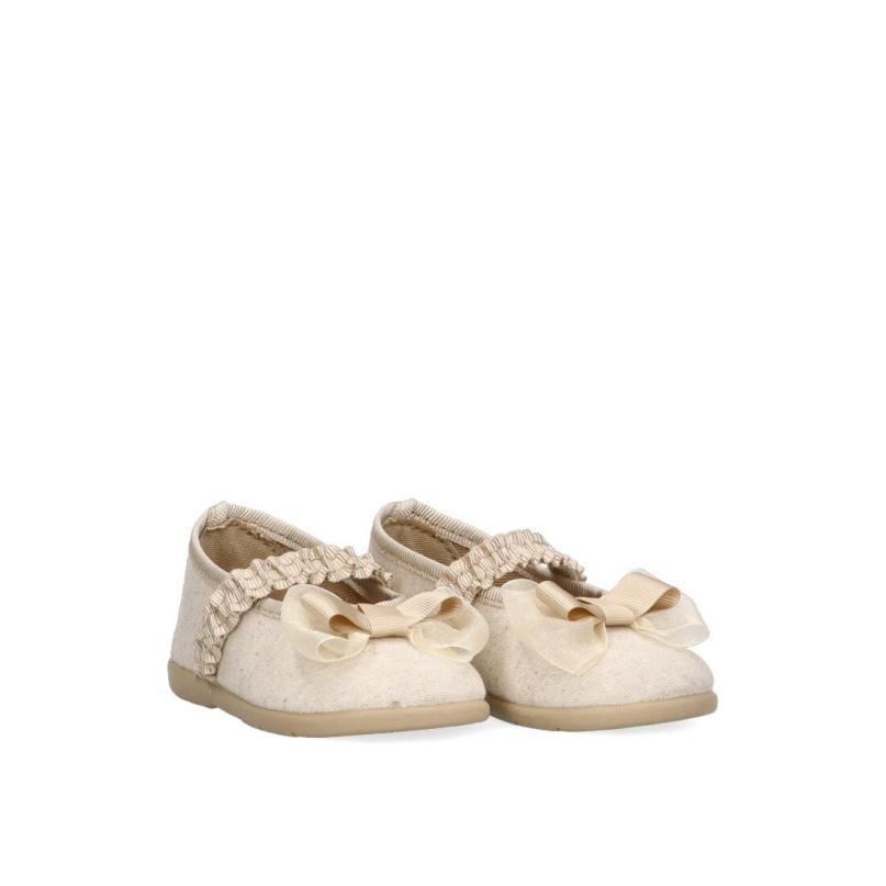 Bailarina Vulca-bicha - Niña - Suela Plana - Modelo 1207 - Color Beige