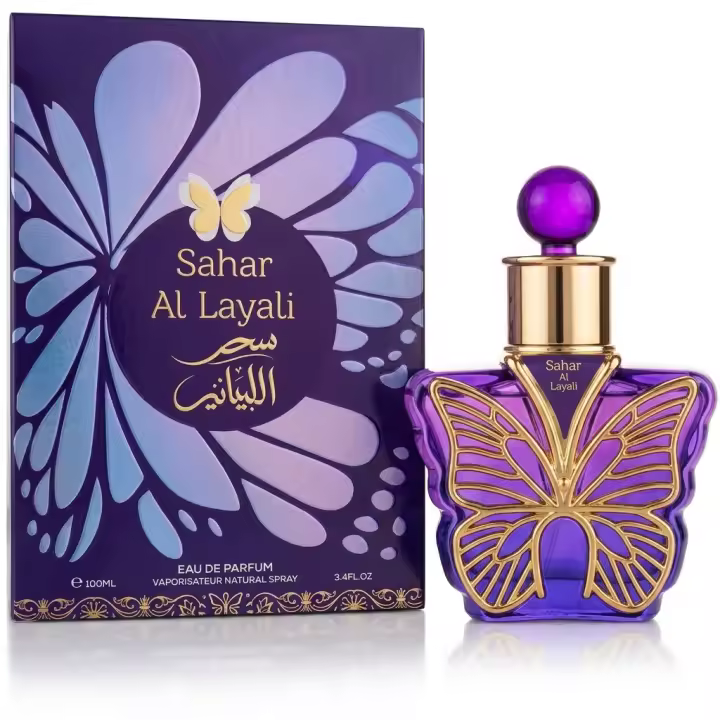 Sahar Al Layali by AFAQ. Perfume mujer EDP floral frutal dulce con notas de fresia, grosella negra, jazmín, azahar, rosa de mayo, vainilla, azúcar, sándalo y almizcle 100ml 🚚 Envíos a España 24/48h. - 1
