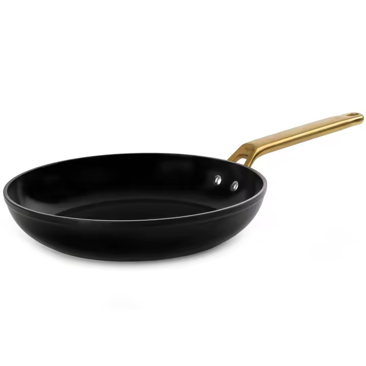 ARCOS Samoa Iconic Negro - Sartén Antiadherente Cerámico (28 cm) - Aluminio Forjado - Mango Dorado de Acero Inoxidable - 1