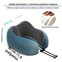 Almohada De Memoria De Espuma En Forma De U Para El Cuello 1pc Almohada Suave Para Viaje Almohada De Cervical Para Avión Y Dormitorio - details 4