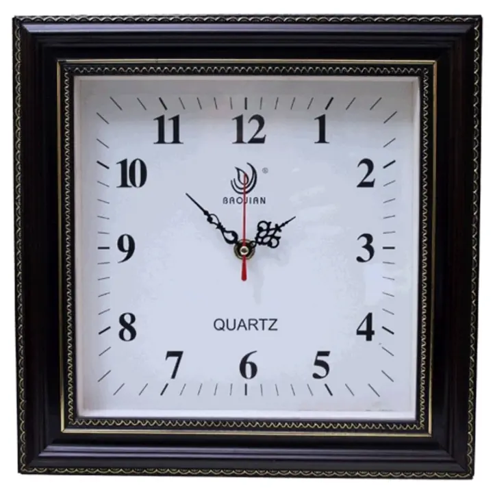 CHRISTIAN GAR Reloj Pared Madera Cuadrado 20082 Mod. 7527 - Decoración de Pared Moderna - 1