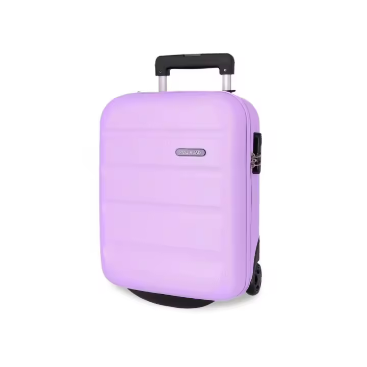 Maleta cabina pequeña Roll Road Flex morada Roll Road 45x30x20 cm. - 1