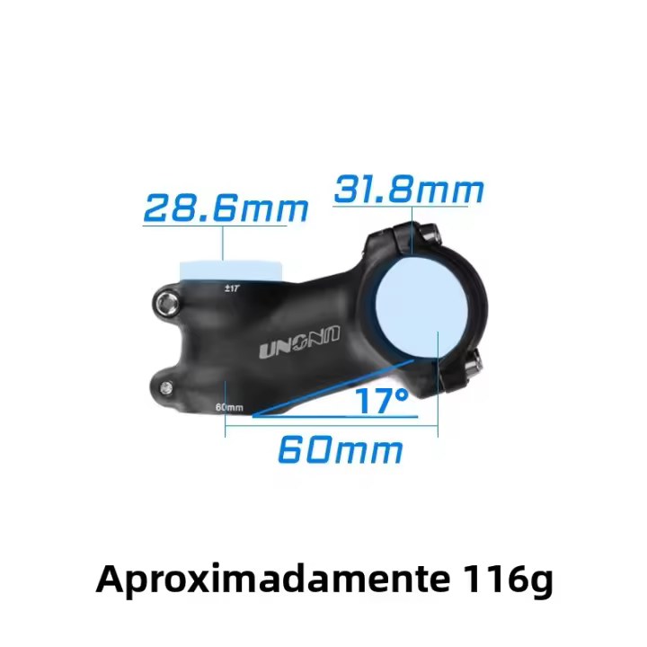 UNO Tímulo De Bicicleta Ultraligero 7/17 Grados Montaña Carretera Potencia 28.6mm*31.8mm Longitud 60/70/80/90/100/110/120/130mm Aleación De Aluminio - 1