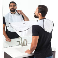 1pc Apron De Barba Para Hombres Capa De Corte De Pelo Con Espejo De Sución Creativo Para Salón De Peluquería Y Hogar - details 1