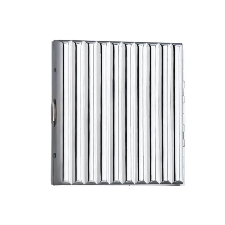 Caja De Cigarrillos De Metal Para Hombres 20 Piezas Capacidad Grande Anti-Pressure Resistente a La Humedad Con Ranura De Tarjeta Corrugada - 1