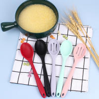Cuchara De Silicona De Color Sólido Resistente Al Calor Antideslizante Para Cocina Utensilio De Cocina Herramienta De Cocina Cuchara De Arroz No Adhesiva - details 9