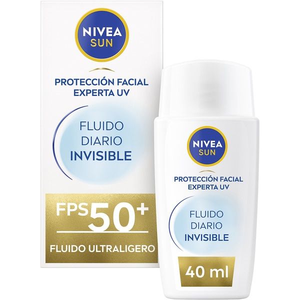 NIVEA SUN crema facial solar Fluido Diario Invisible SPF-50+ tubo 40 ml