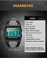 Reloj Deportivo Digital Para Hombres SANDA Resistente Al Agua 5Bar Big Dial Luminoso Alarmas Chronógrafo Multifuncional Reloj De Pulsera Casual - details 5