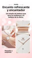 Reloj De Moda Elegante Para Mujer OLEVS De Acero Inoxidable Resistente Al Agua Cuarzo Reloj De Pulsera Simple Y Elegante - details 1