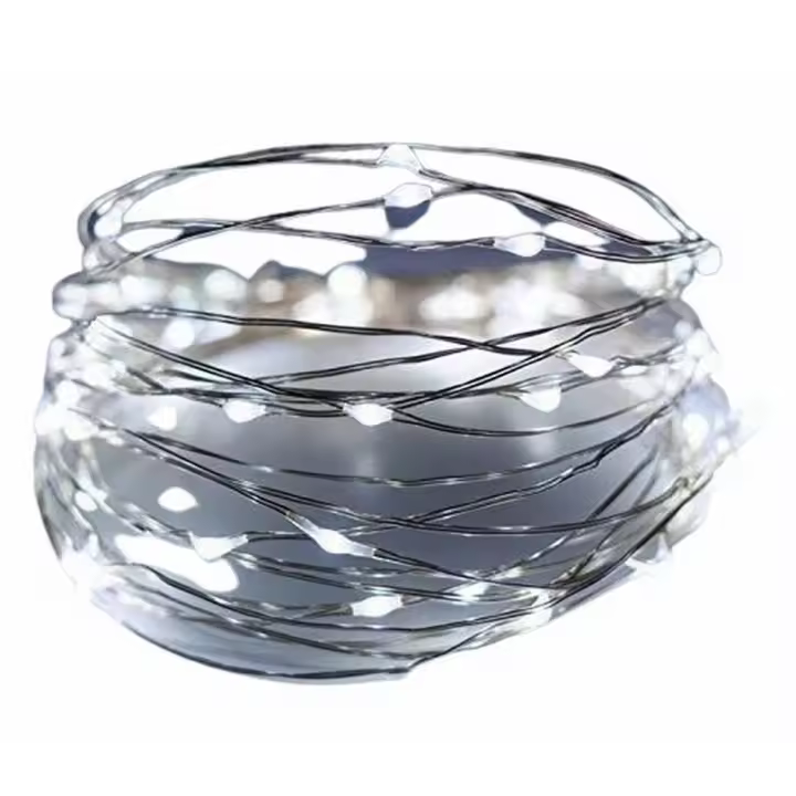 Gerimport Micro-led 100 Luces Navidad Metal Blanco 990cm Uso Interior - 1