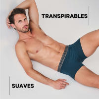 Don Algodon Pack de 6 Boxers Lisos y a Rayas Boxers para Hombre 93% Algodón Suaves, Transpirables 6 Colores Diferentes: Negro, Rayas Negro, Marino, Rayas Marino, Verde, Rayas Verde. - details 0