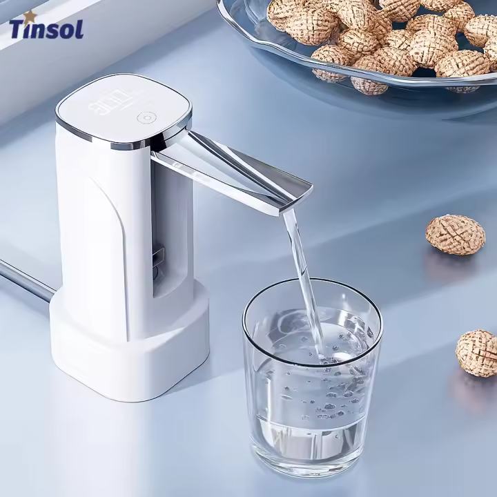 Dispensador De Agua Plegable Con Pantalla LED Y Control De Cantidad Inteligente Recargable Por USB Bomba De Agua Portátil - 1