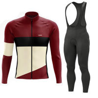 XAMA Ropa Ciclismo De Otoño Para Hombres Camiseta Larga Y Pantalones De MTB Uniforme Deportivo Ciclismo Con Forro GEL Transpirable - details 1