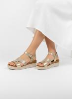 Calzados soraia, Sandalias de Plataforma Plana con Tira al Tobillo para Mujer - Estilo Alpargata Casual con Hebilla Ajustable y Suela Cómoda de Cuña Baja - Sandalias Metalizadas y Mate de Verano - details 0