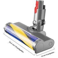 Cabeza De Cepillo Suave Para Aspiradora Dyson V7 V8 V10 V11 V15 Reemplazo Con Luz LED Verde Adecuada Para Suelos Duros - details 6