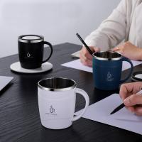 Taza De Café De Acero Inoxidable 304 Con Tapa Tumbler Doble Capa Resistente Al Calor Con Asa Vaso Termo Para Bebidas - details 8